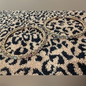 Elegant Gold and Crystal Hoop Earrings
Large 2.75 inches